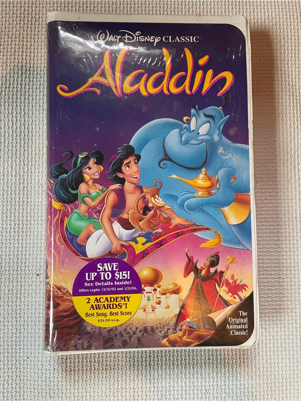 Disney Classics Aladdin Kids VHS - Purple Cover